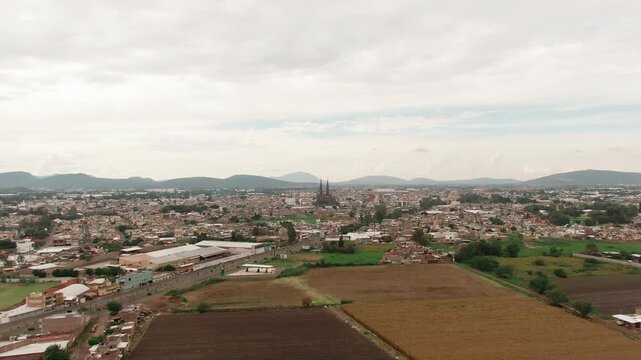 Drone Shot Of Zamora de Hidalgo City In The Mexican State Of Michoacan