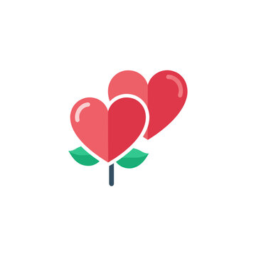 Two Red Heart Symbols Together.