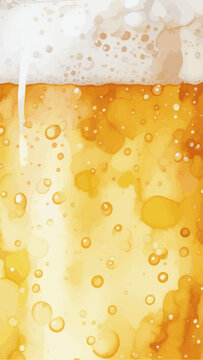 Golden Beer with Foam