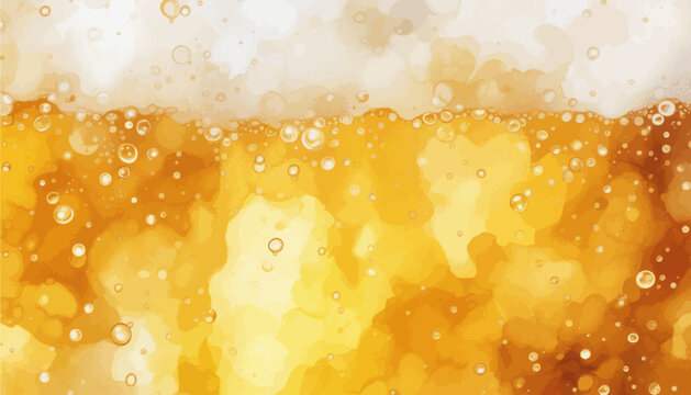 Golden Beer Foam Background