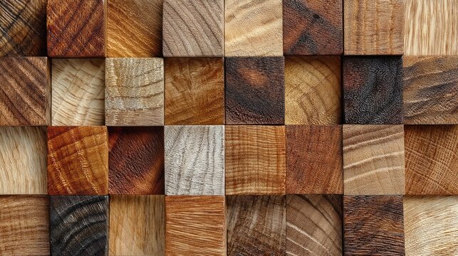 Oak butcher block texture, end grain checkerboard pattern, cutting board surface, premium kitchen background, durable wood 