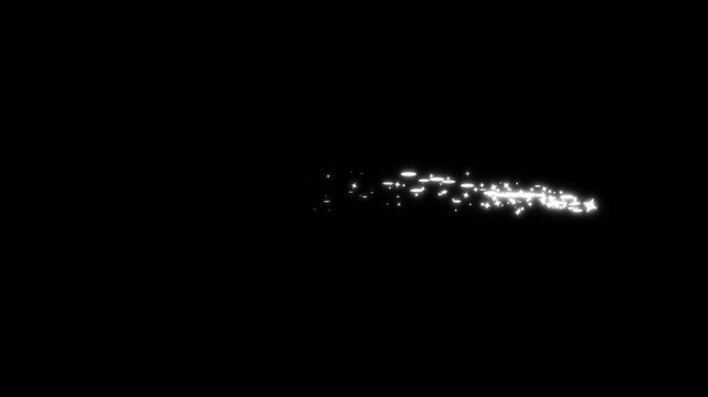 White Fairy Dust Magic Trail Sparkle Animation Transparent Alpha Loop