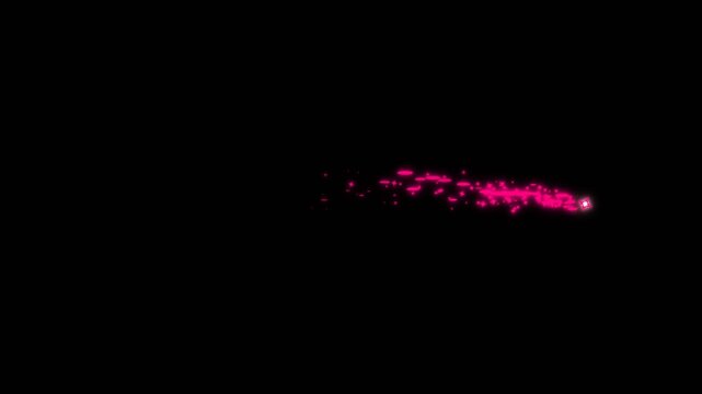 Vibrant Pink Fairy Dust Magic Sparkle Trail Transparent Alpha Loop