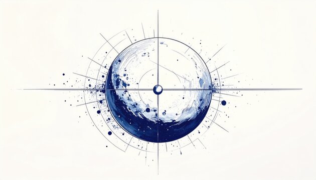 Celestial Globe with Cosmic Dust and Star Chart Overlay.