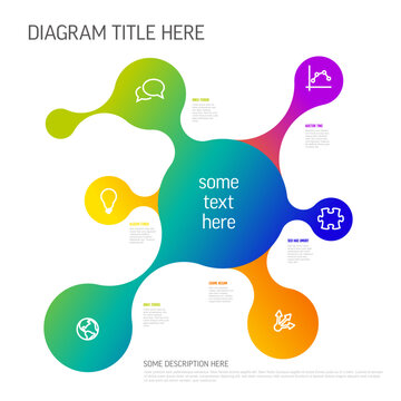 This colorful infographic template features smooth liquid shapes for data visualization. Use this versatile infographic template to present a clear business process or creative flow.