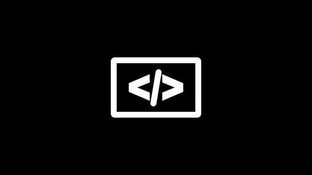 Programming code on interface representing digital development process