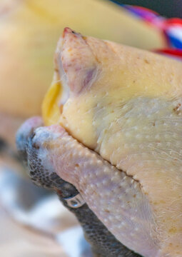 Croupion de poulet de Bresse pr&eacute;sent&eacute; au concours des Glorieuses de Montrevel-en-Bresse, Ain, France