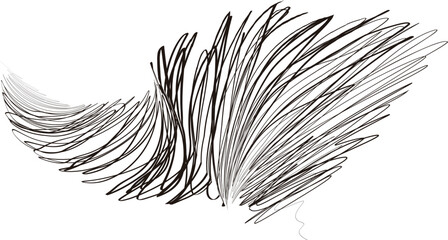 b.Hatching sketch, Hand drawn scrawl sketch line chaos doodle pattern. Hand drawing vector effect. Scraper elements, creative project or print production.eps © Sukman