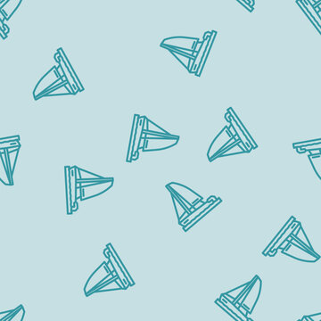 keelboat modern sailing sport line seamless pattern keelboat modern sailing sport thin line illustration