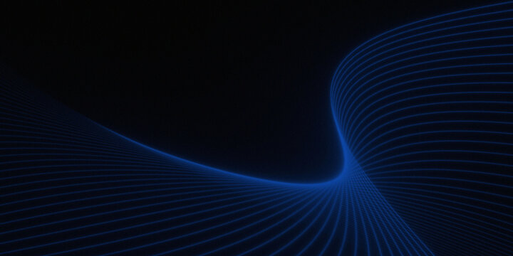 dark blue color combined with a solid black background with a row of overlapping curved lines. This visual style is very suitable for use as a technology background, premium product marketing material