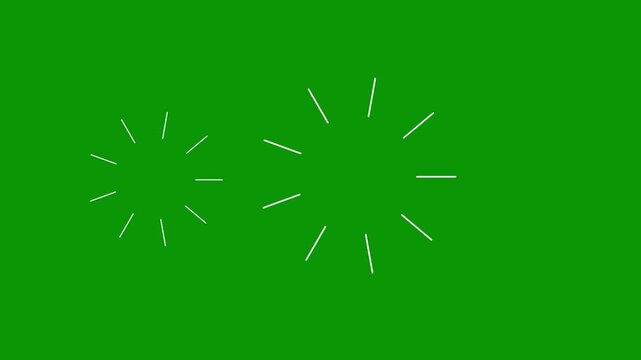 Two Abstract Green Bars with White Sparkle Accents on Black Background Cinematic Motion