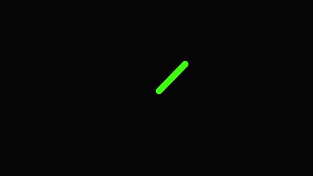 Green tick mark animation for success or correct answer overlay