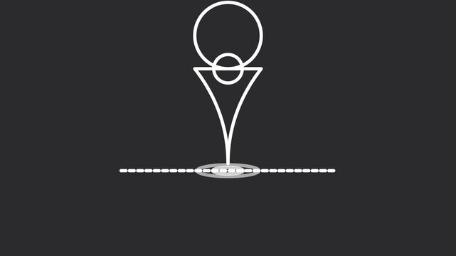 Minimalist abstract geometric animation with pulsing light effect on dark animation background