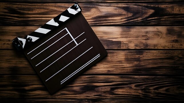 vintage movie clapper board