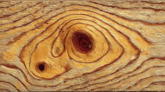 Softwood plywood texture, pine veneer grain, knots and swirls, construction sheet background, natural yellow tone 
