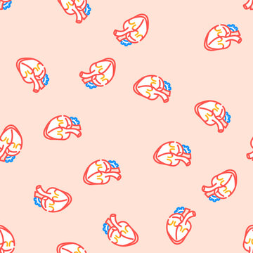 mitral valve prolaps cardiology disease vector seamless pattern mitral valve prolaps cardiology disease sign illustration