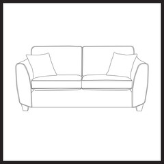 Naklejka premium Line Art of Tailored Two-Seater for Modern Living