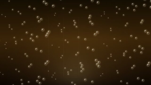 Bubbles floating in dark liquid with a muted background scene