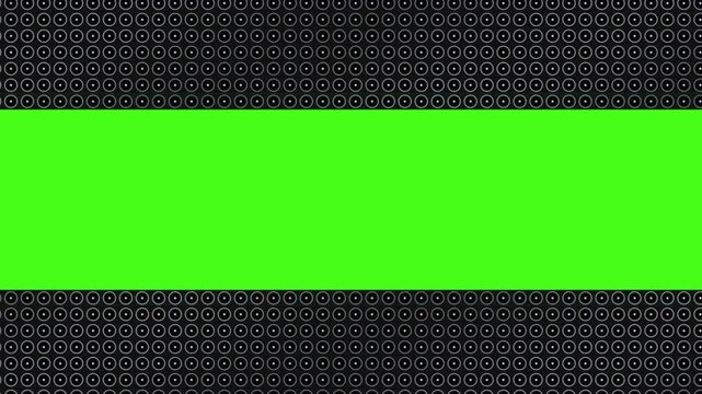 Horizontal Halftone Dot Grid Pattern Transition Wiping Over Green Screen