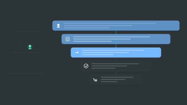 graphite and electric blue flat design guest checkout recovery animation horizontal background