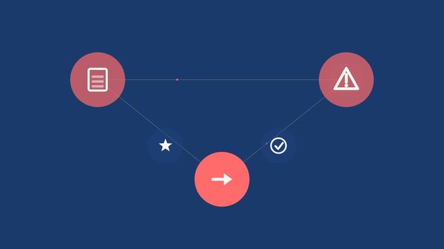 cobalt blue and coral flat design lead form simplification animation horizontal background