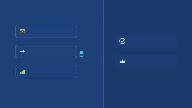 cobalt blue and coral flat design email subject line test animation horizontal background