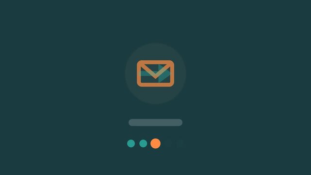 teal and orange flat design linear attribution model animation horizontal background