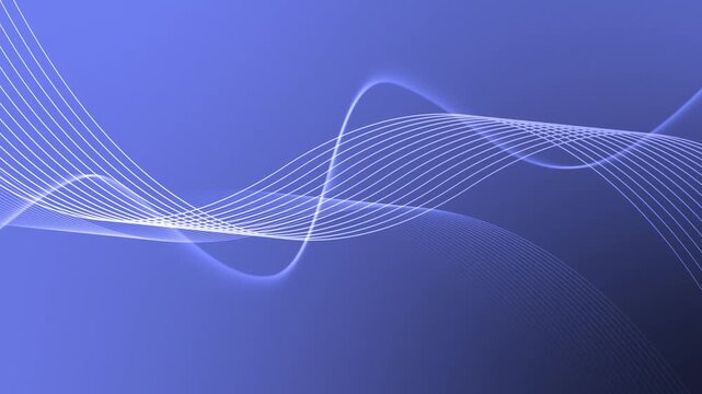 Elegant flowing lines forming overlapping sine-wave ribbons animation
