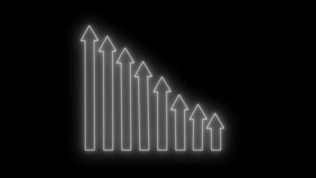 Glowing Corporate Performance Growth Animation with Modern Business Statistics
