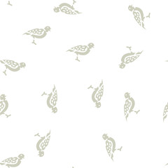 Obraz premium sparrow bird glyph vector seamless pattern. sparrow bird signthin illustration