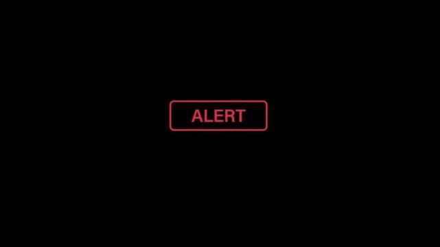 Alert Warning Sign Animation Video - Transparent