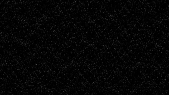 Matrix Digital Rain Static Noise - Retro Glitch Texture Loop. Abstract white dots resembling a digital rain effect
