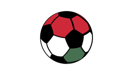 Naklejka premium Hungary football flag, color vector illustration