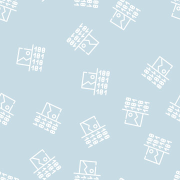 image binary code line seamless pattern image binary code thin line illustration
