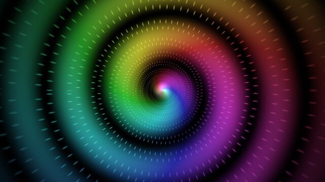 Colorful spiral motion with dynamic pattern and vibrant hues