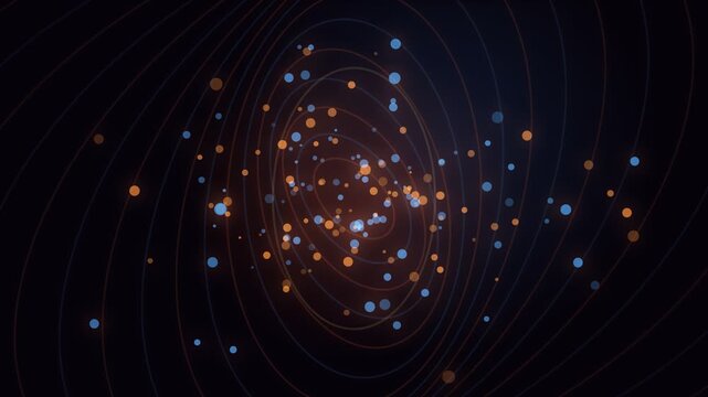 Visual representation of data points in dark space