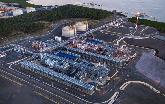 Shell QCLNG liquefied natural gas plant on Curtis Island