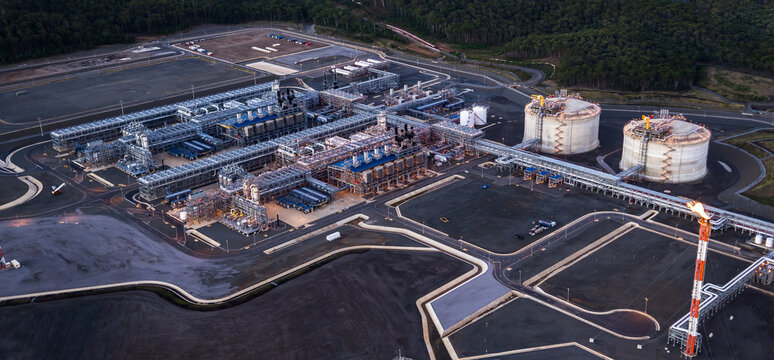 Shell QCLNG liquefied natural gas plant on Curtis Island
