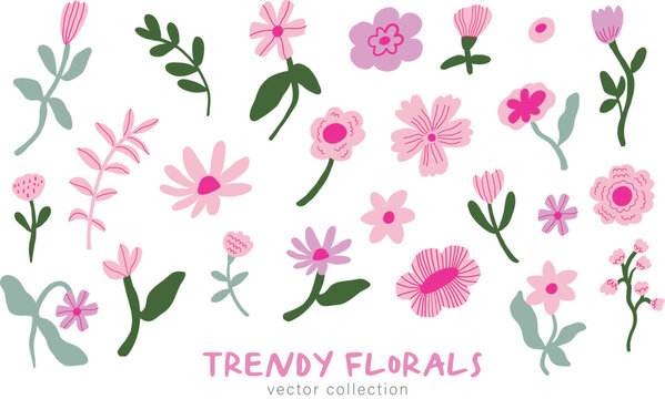Watercolor Flower Collection Illustration