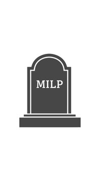 Tombstone with MILF inscription, symbol of death and loss, funeral concept