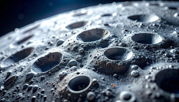 Close-up of microscopic water surface bubbles and ripples.