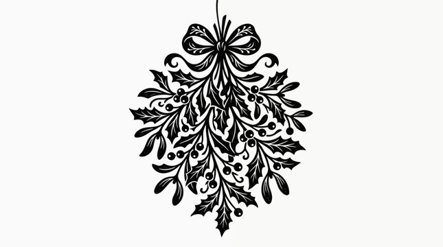 Intricate Black Decorative Ornate Pendant.