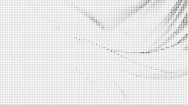 Halftone illustration of face in dots pattern