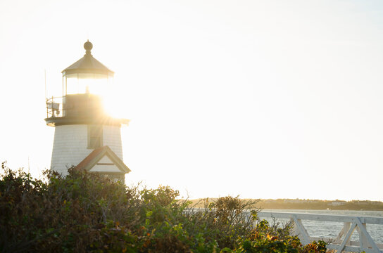 Early morning sun on Brant Point Light