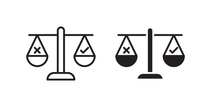 Ethics icon for website, apps and UI.