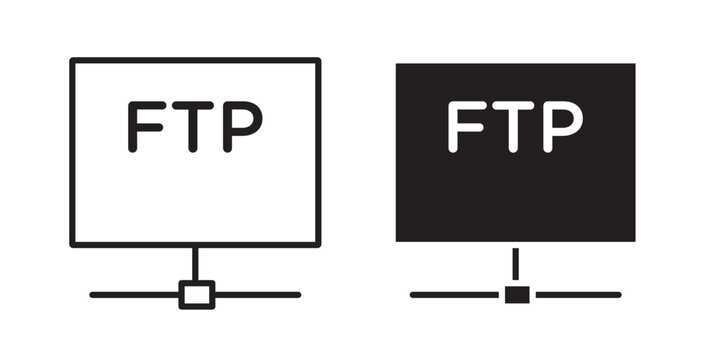 FTP icon for website, apps and UI.