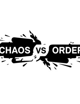 Black and white chaos versus order.