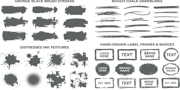 Set of black animal silhouette icons vector collection vintage design banner frame illustration decorative pattern set