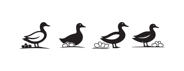 Obraz premium Funny Duck Egg Counting Wall Art
