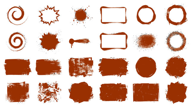 Collection of various grunge and distressed texture brushes and patterns for design projects